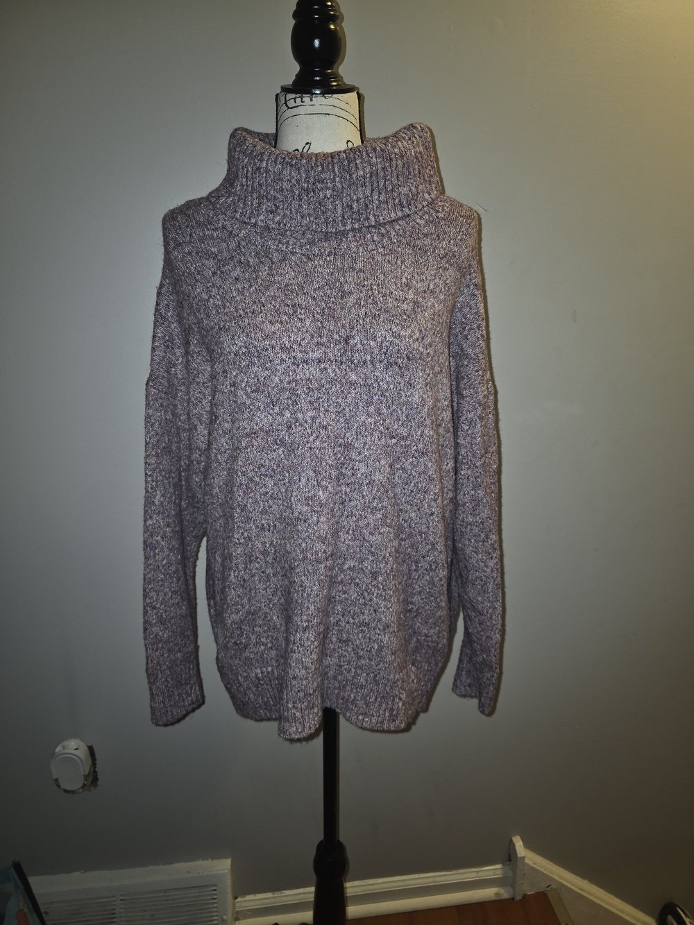 Old Navy Lavender Marled Turtleneck Sweater